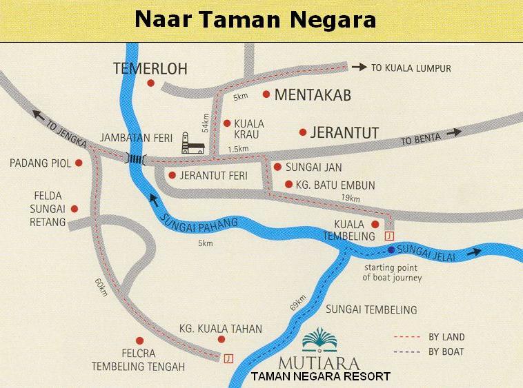 Hoe kom ik in Kuala Tembeling, want ik wil naar Taman Negara!