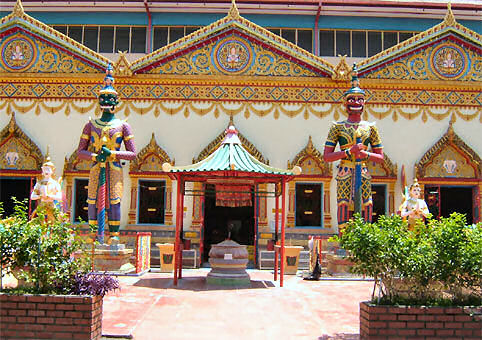 the front of the temple