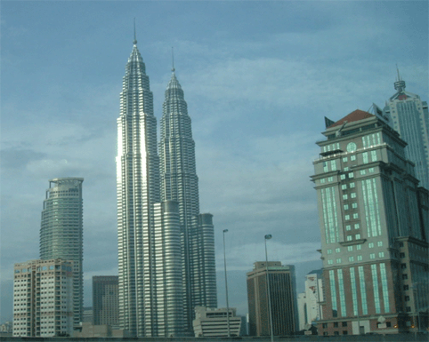 Skyline of Kuala Lumpur.